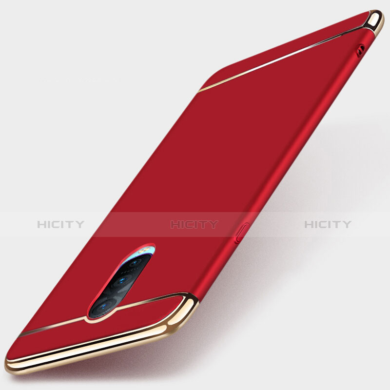 Coque Bumper Luxe Metal et Plastique Etui Housse M01 pour Oppo RX17 Pro Rouge Plus