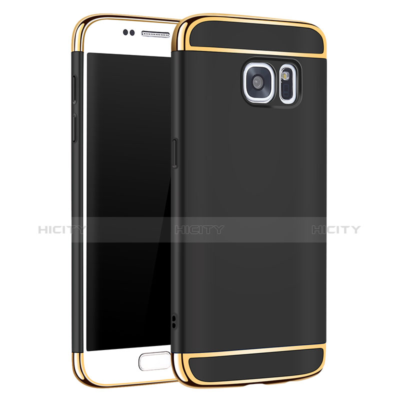 Coque Bumper Luxe Metal et Plastique Etui Housse M01 pour Samsung Galaxy S7 G930F G930FD Noir Plus