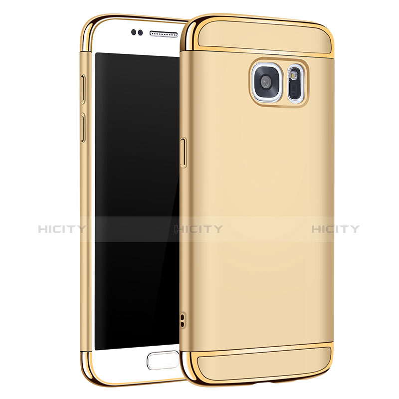 Coque Bumper Luxe Metal et Plastique Etui Housse M01 pour Samsung Galaxy S7 G930F G930FD Or Plus