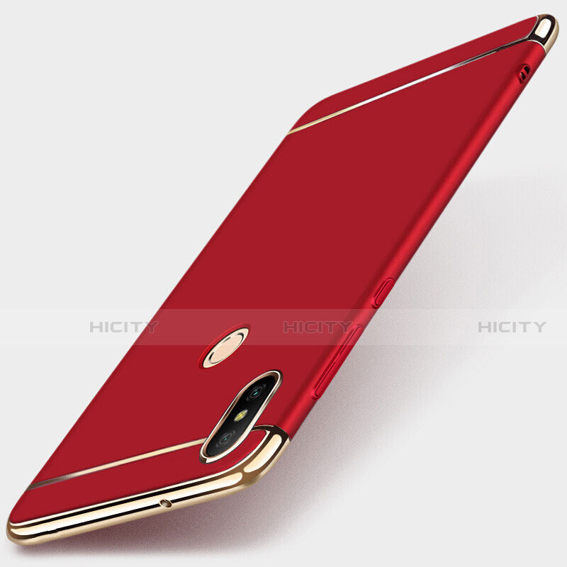 Coque Bumper Luxe Metal et Plastique Etui Housse M01 pour Xiaomi Mi A2 Lite Rouge Plus