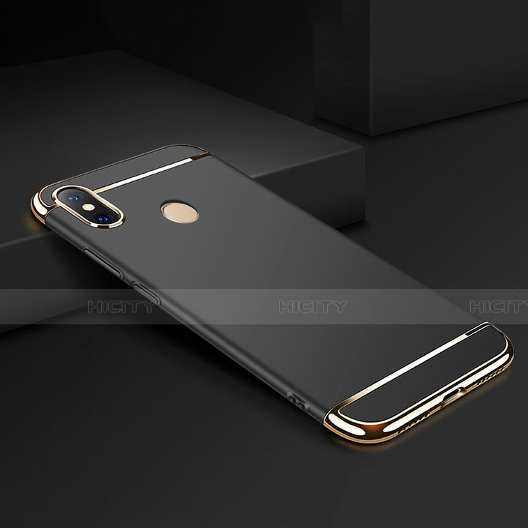 Coque Bumper Luxe Metal et Plastique Etui Housse M01 pour Xiaomi Mi Max 3 Noir Plus