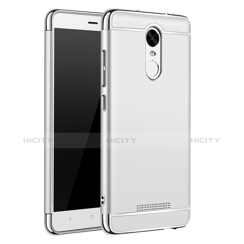 Coque Bumper Luxe Metal et Plastique Etui Housse M01 pour Xiaomi Redmi Note 3 Argent Plus