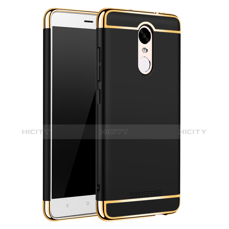 Coque Bumper Luxe Metal et Plastique Etui Housse M01 pour Xiaomi Redmi Note 3 MediaTek Noir Plus