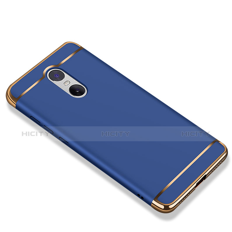 Coque Bumper Luxe Metal et Plastique Etui Housse M01 pour Xiaomi Redmi Note 4 Bleu Plus