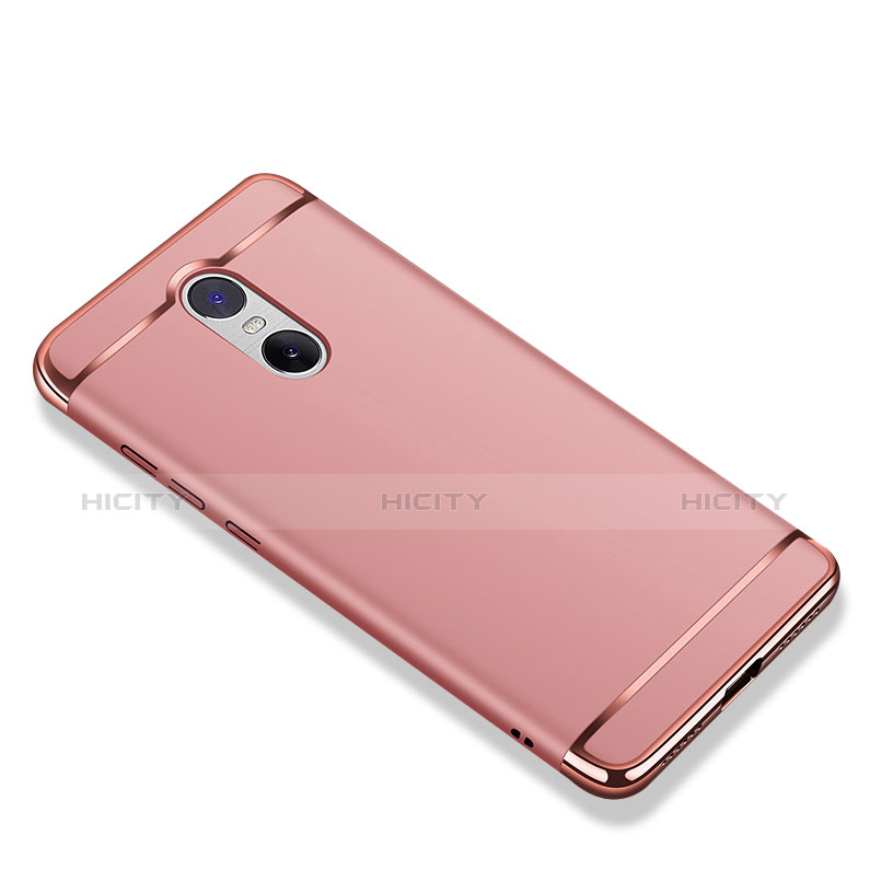 Coque Bumper Luxe Metal et Plastique Etui Housse M01 pour Xiaomi Redmi Note 4 Or Rose Plus