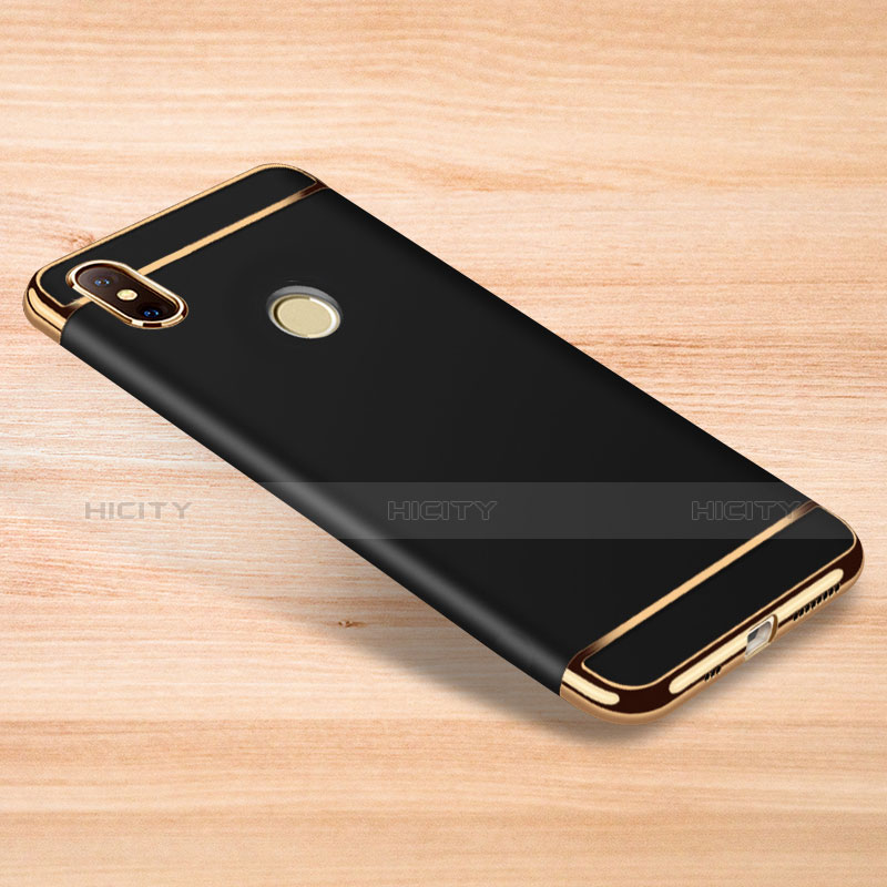 Coque Bumper Luxe Metal et Plastique Etui Housse M01 pour Xiaomi Redmi Note 6 Pro Noir Plus