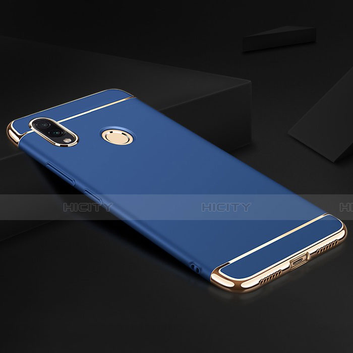 Coque Bumper Luxe Metal et Plastique Etui Housse M01 pour Xiaomi Redmi Note 7 Bleu Plus