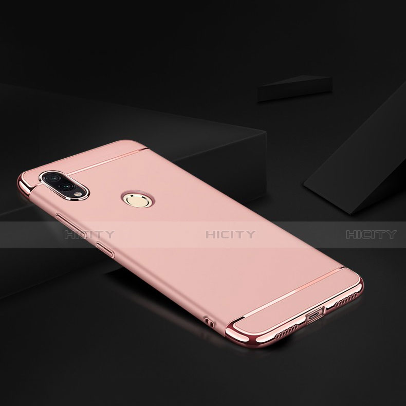 Coque Bumper Luxe Metal et Plastique Etui Housse M01 pour Xiaomi Redmi Note 7 Or Rose Plus