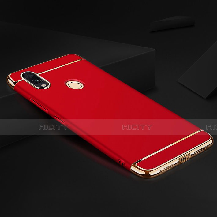 Coque Bumper Luxe Metal et Plastique Etui Housse M01 pour Xiaomi Redmi Note 7 Pro Rouge Plus