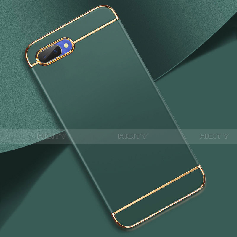 Coque Bumper Luxe Metal et Plastique Etui Housse M02 pour Oppo A5 Vert Nuit Plus