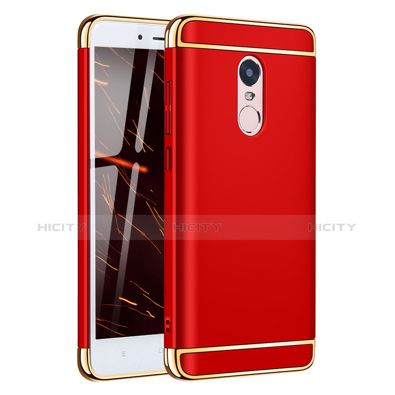 Coque Bumper Luxe Metal et Plastique Etui Housse M02 pour Xiaomi Redmi Note 4X High Edition Rouge Plus