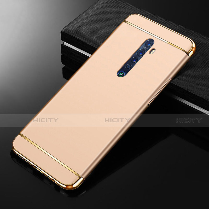 Coque Bumper Luxe Metal et Plastique Etui Housse M05 pour Oppo Reno2 Or Plus