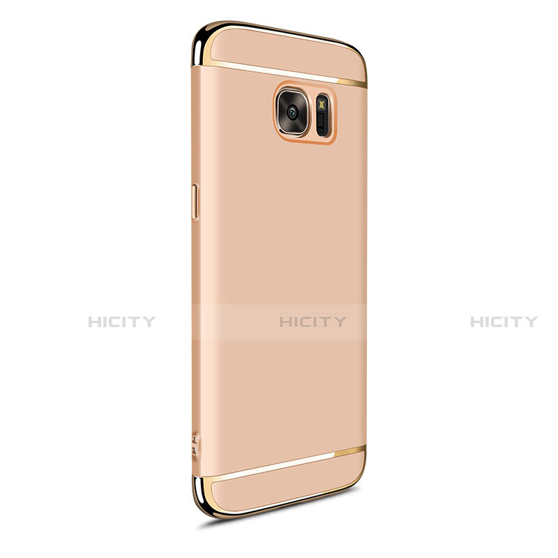 Coque Bumper Luxe Metal et Plastique Etui Housse M05 pour Samsung Galaxy S7 Edge G935F Or Plus