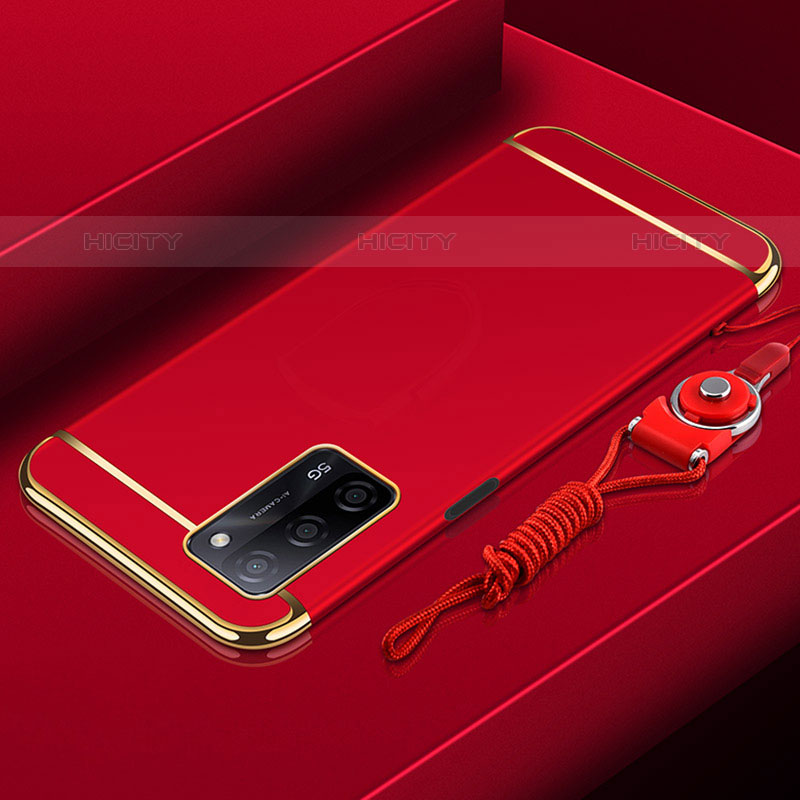 Coque Bumper Luxe Metal et Plastique Etui Housse P01 pour Oppo A53s 5G Rouge Plus