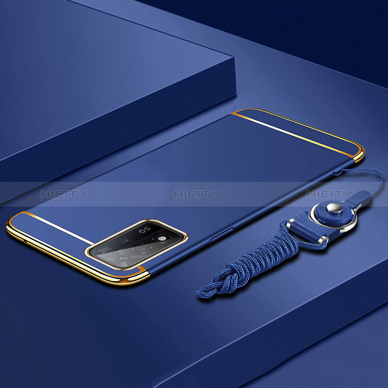 Coque Bumper Luxe Metal et Plastique Etui Housse P01 pour Oppo A93s 5G Bleu Plus