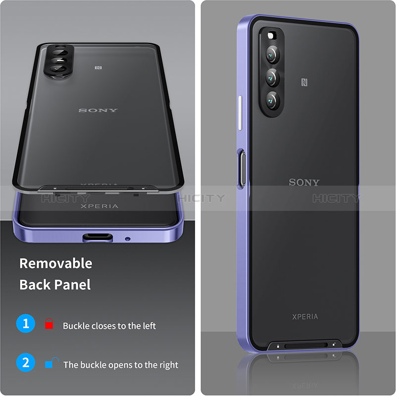 Coque Bumper Luxe Metal et Plastique Etui Housse pour Sony Xperia 10 IV Plus