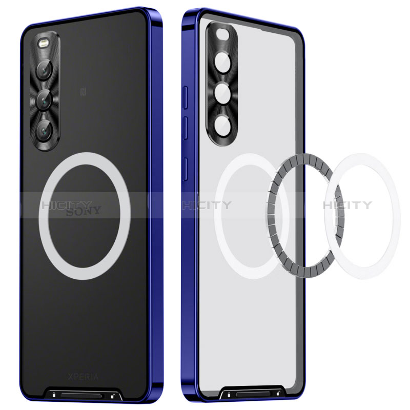 Coque Bumper Luxe Metal et Plastique Etui Housse pour Sony Xperia 10 V Violet Plus