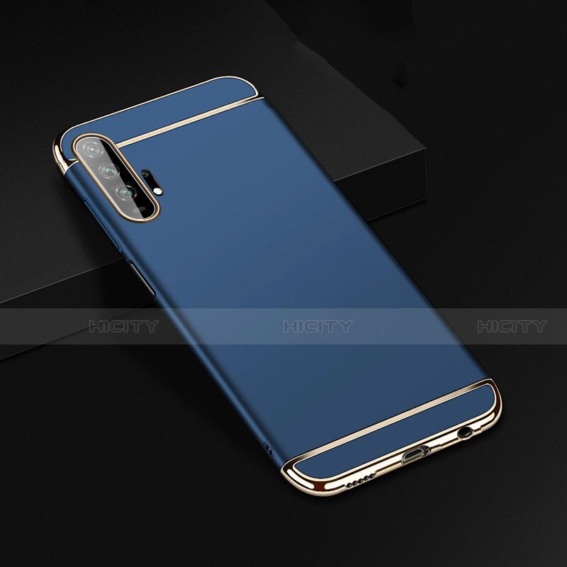 Coque Bumper Luxe Metal et Plastique Etui Housse T01 pour Huawei Honor 20 Pro Bleu Plus