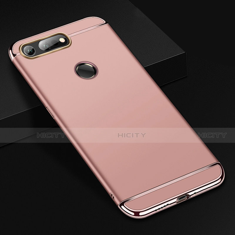 Coque Bumper Luxe Metal et Plastique Etui Housse T01 pour Huawei Honor View 20 Or Rose Plus