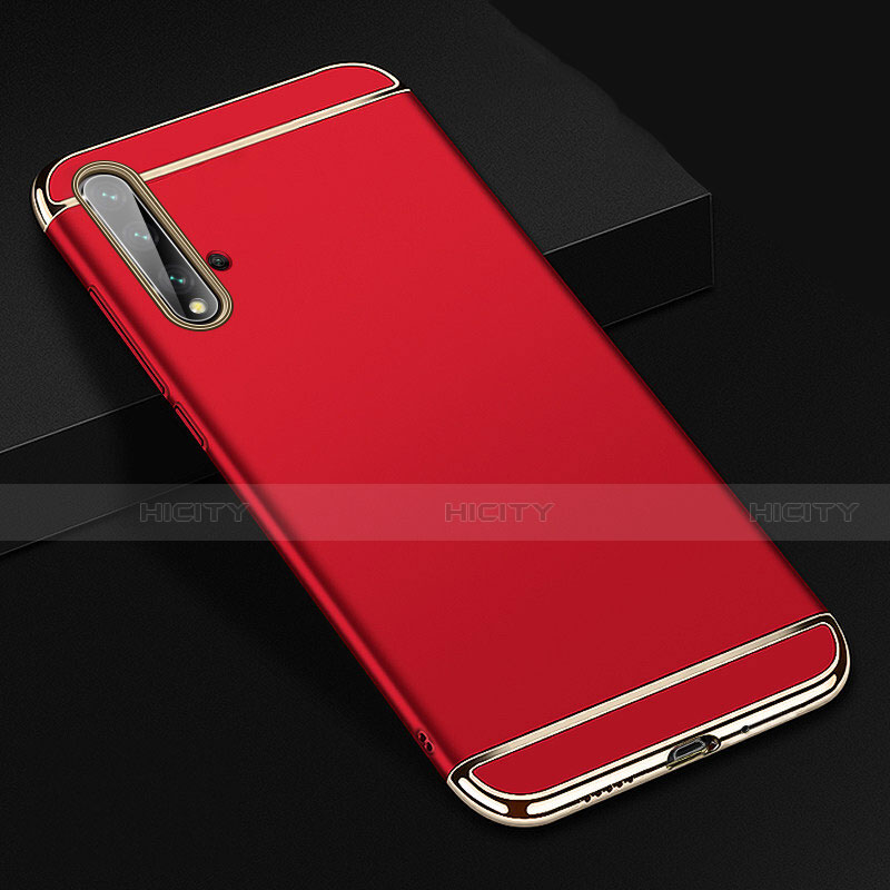 Coque Bumper Luxe Metal et Plastique Etui Housse T01 pour Huawei Nova 5 Pro Rouge Plus