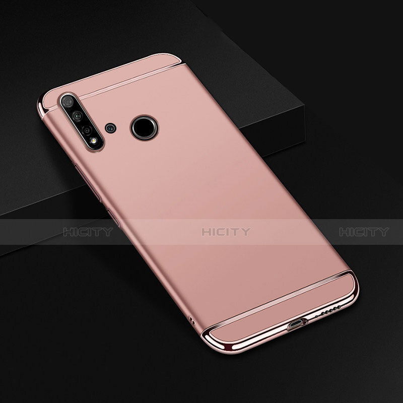 Coque Bumper Luxe Metal et Plastique Etui Housse T01 pour Huawei Nova 5i Or Rose Plus