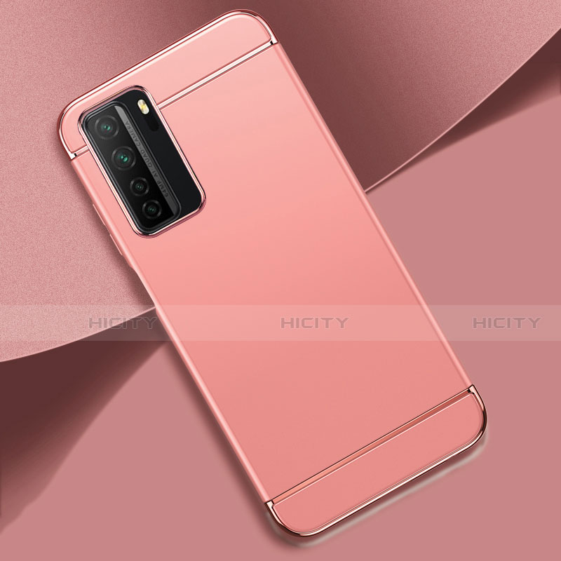 Coque Bumper Luxe Metal et Plastique Etui Housse T01 pour Huawei Nova 7 SE 5G Or Rose Plus