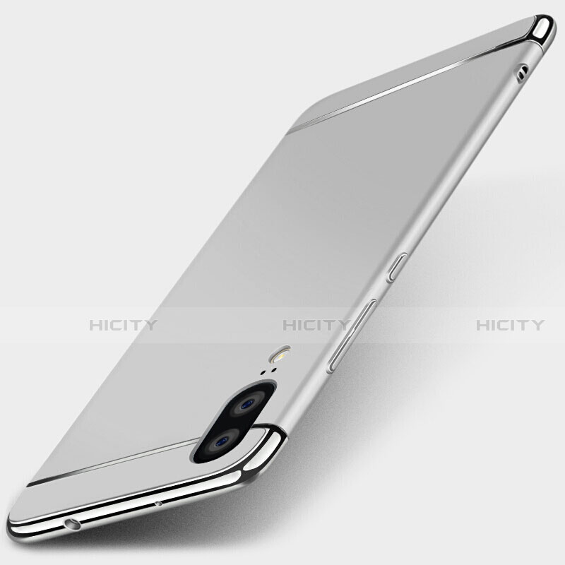 Coque Bumper Luxe Metal et Plastique Etui Housse T01 pour Huawei P20 Argent Plus