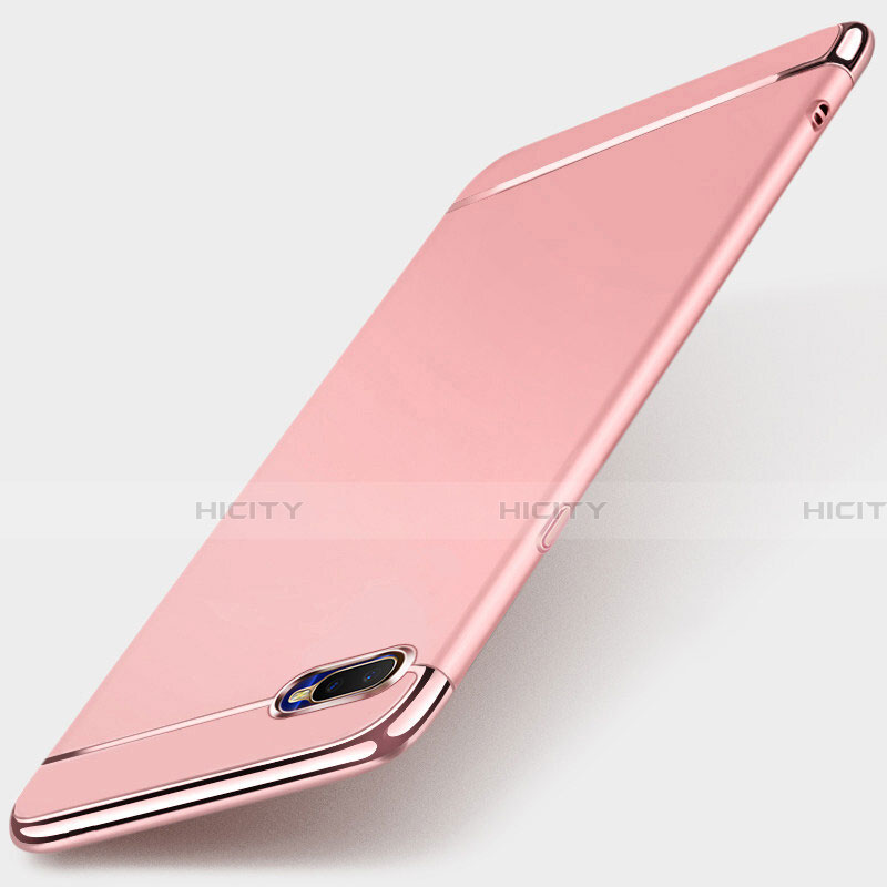 Coque Bumper Luxe Metal et Plastique Etui Housse T01 pour Oppo R15X Or Rose Plus