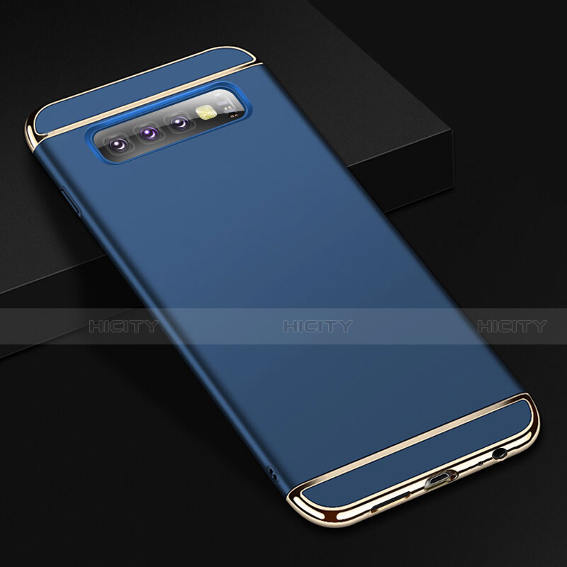 Coque Bumper Luxe Metal et Plastique Etui Housse T01 pour Samsung Galaxy S10 5G Bleu Plus