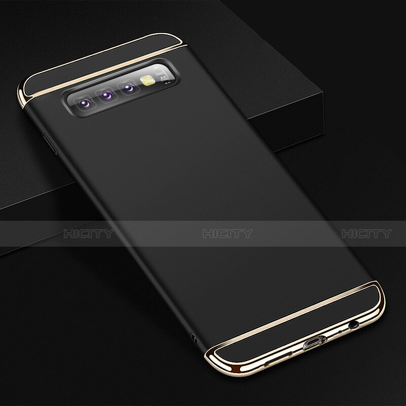 Coque Bumper Luxe Metal et Plastique Etui Housse T01 pour Samsung Galaxy S10 5G Noir Plus