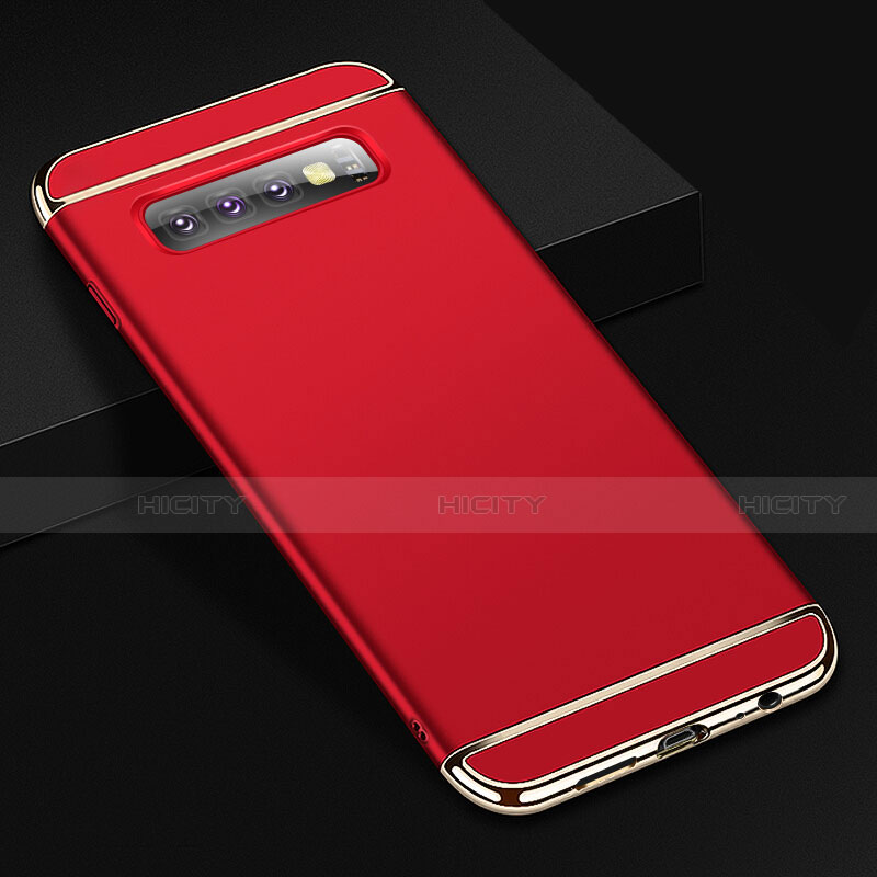 Coque Bumper Luxe Metal et Plastique Etui Housse T01 pour Samsung Galaxy S10 Plus Rouge Plus