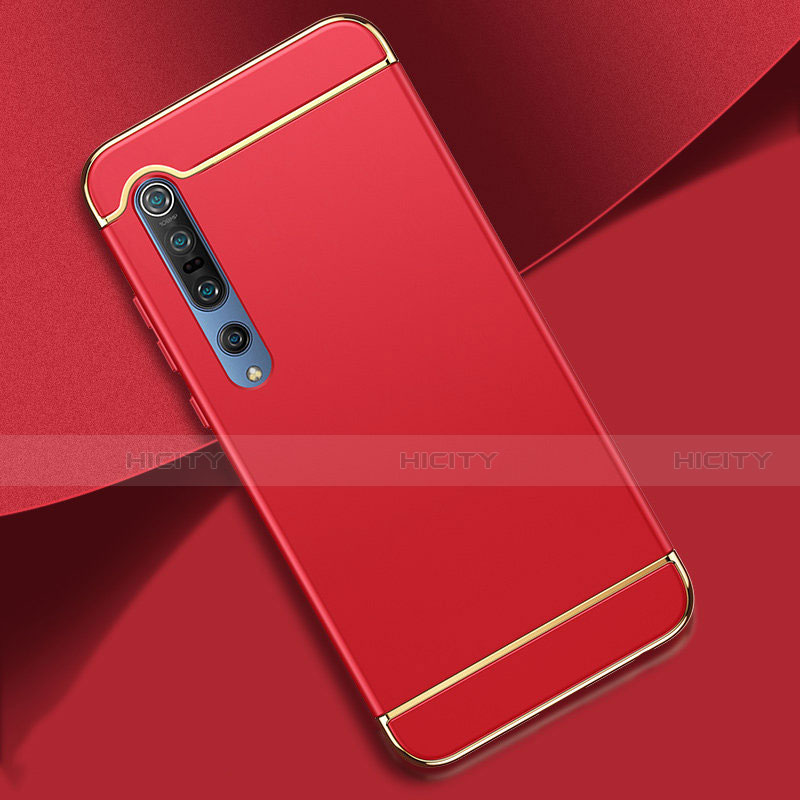 Coque Bumper Luxe Metal et Plastique Etui Housse T01 pour Xiaomi Mi 10 Pro Rouge Plus