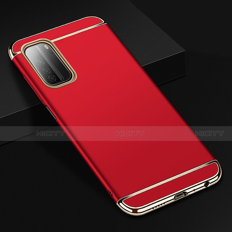 Coque Bumper Luxe Metal et Plastique Etui Housse T02 pour Huawei P40 Lite 5G Rouge Plus