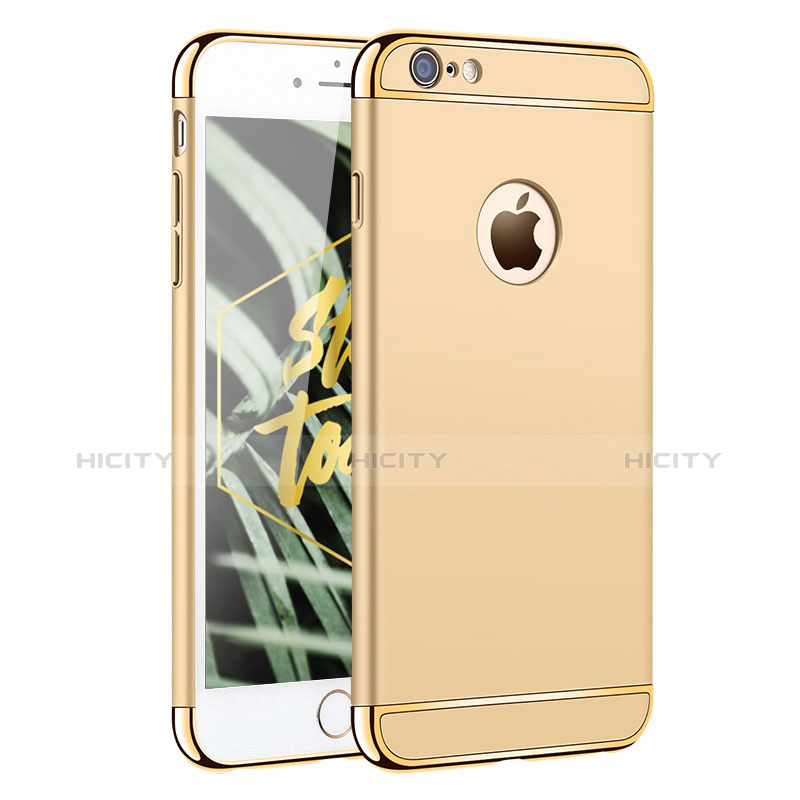 Coque Bumper Luxe Metal et Plastique M01 pour Apple iPhone 6 Plus Or Plus