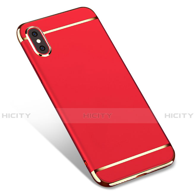 Coque Bumper Luxe Metal et Plastique M01 pour Apple iPhone Xs Rouge Plus