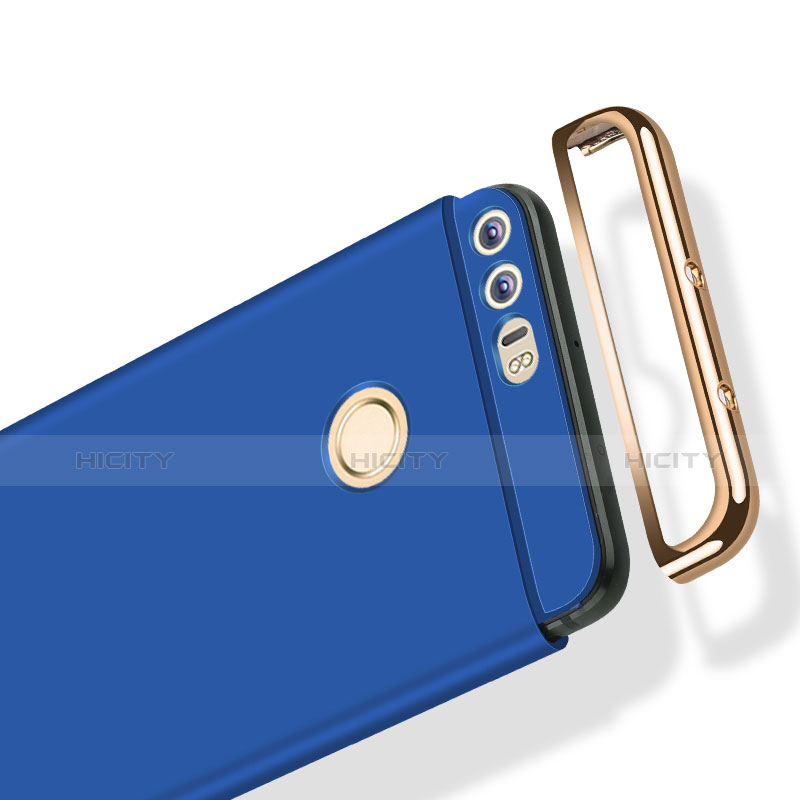 Coque Bumper Luxe Metal et Plastique M01 pour Huawei Honor 8 Bleu Plus