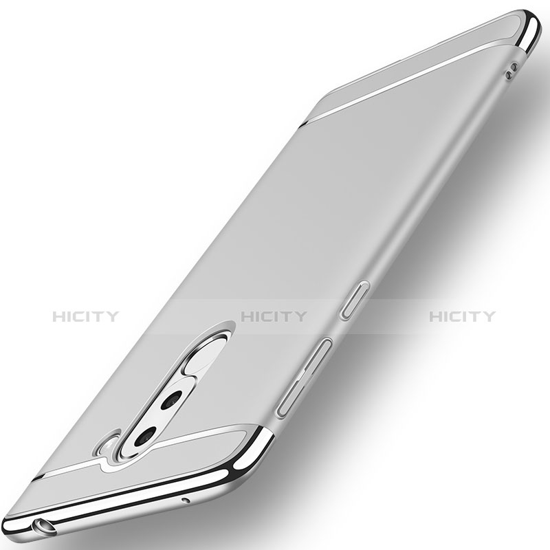 Coque Bumper Luxe Metal et Plastique M02 pour Huawei Honor 6X Argent Plus