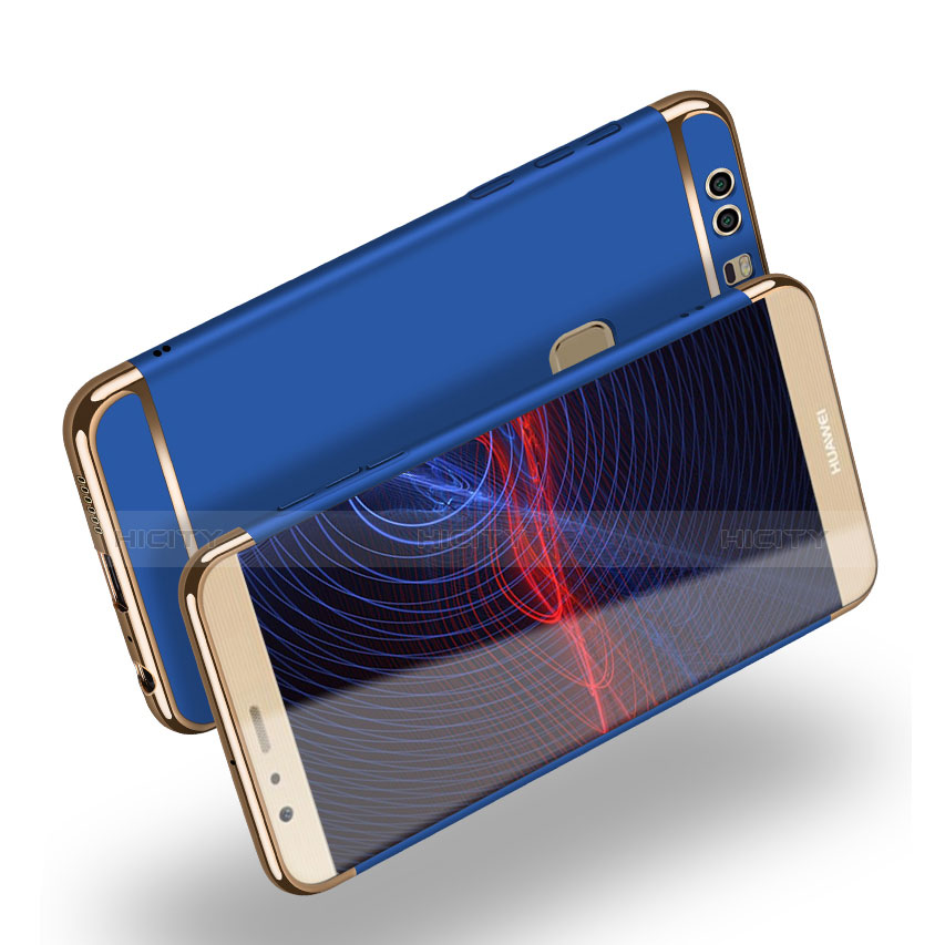 Coque Bumper Luxe Metal et Plastique M02 pour Huawei P9 Bleu Plus