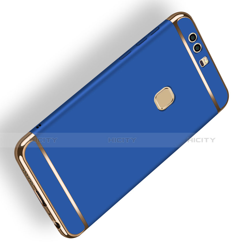 Coque Bumper Luxe Metal et Plastique M02 pour Huawei P9 Bleu Plus