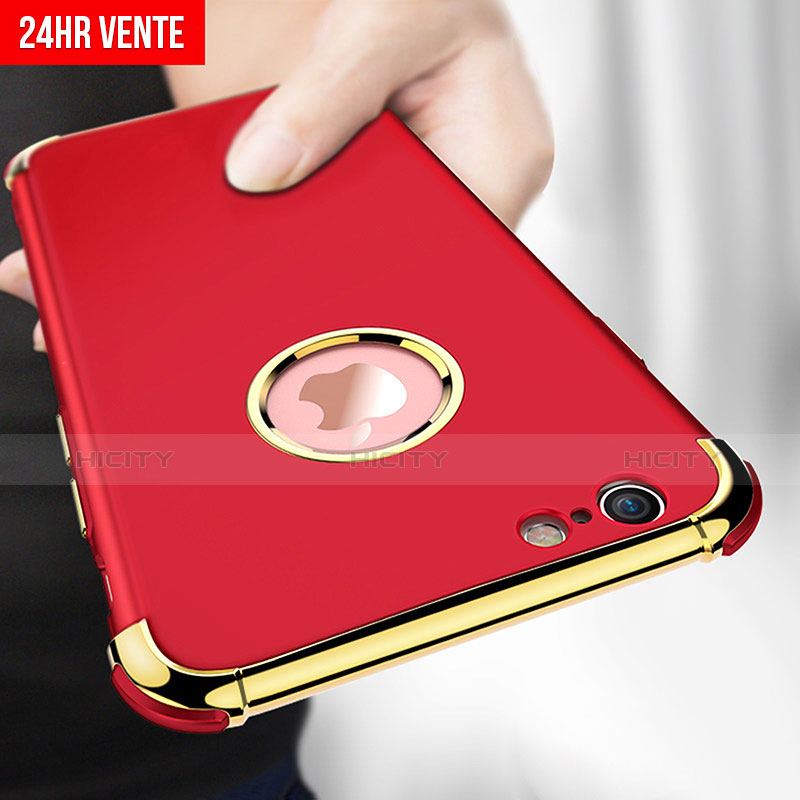 Coque Bumper Luxe Metal et Plastique M06 pour Apple iPhone 6 Rouge Plus