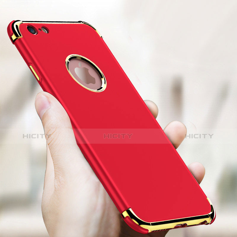 Coque Bumper Luxe Metal et Plastique M06 pour Apple iPhone 6 Rouge Plus