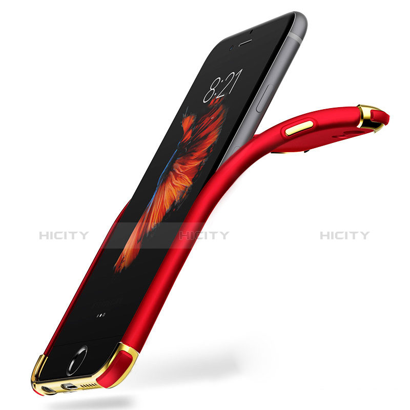 Coque Bumper Luxe Metal et Plastique M06 pour Apple iPhone 6 Rouge Plus