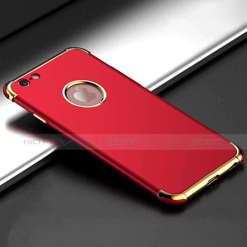 Coque Bumper Luxe Metal et Plastique M06 pour Apple iPhone 6 Rouge Plus