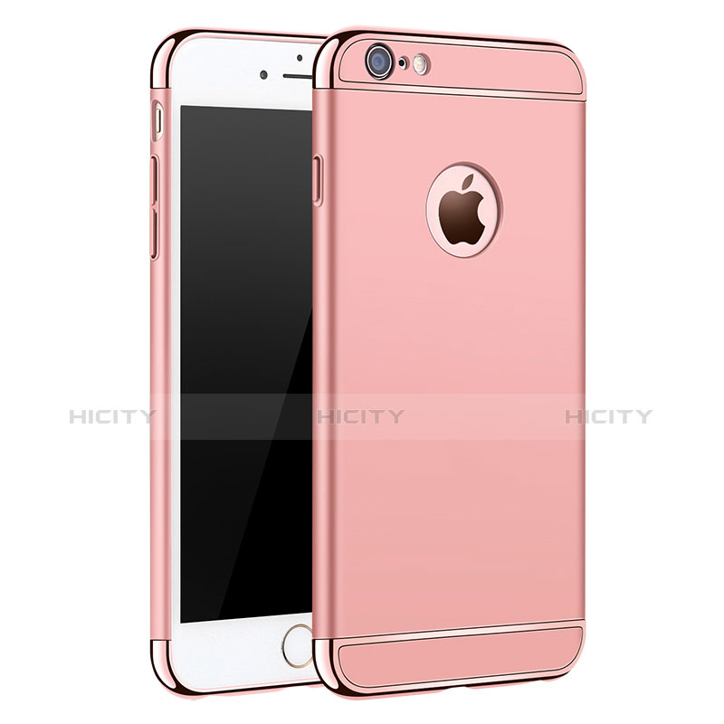 Coque Bumper Luxe Metal et Plastique pour Apple iPhone 6 Or Rose Plus