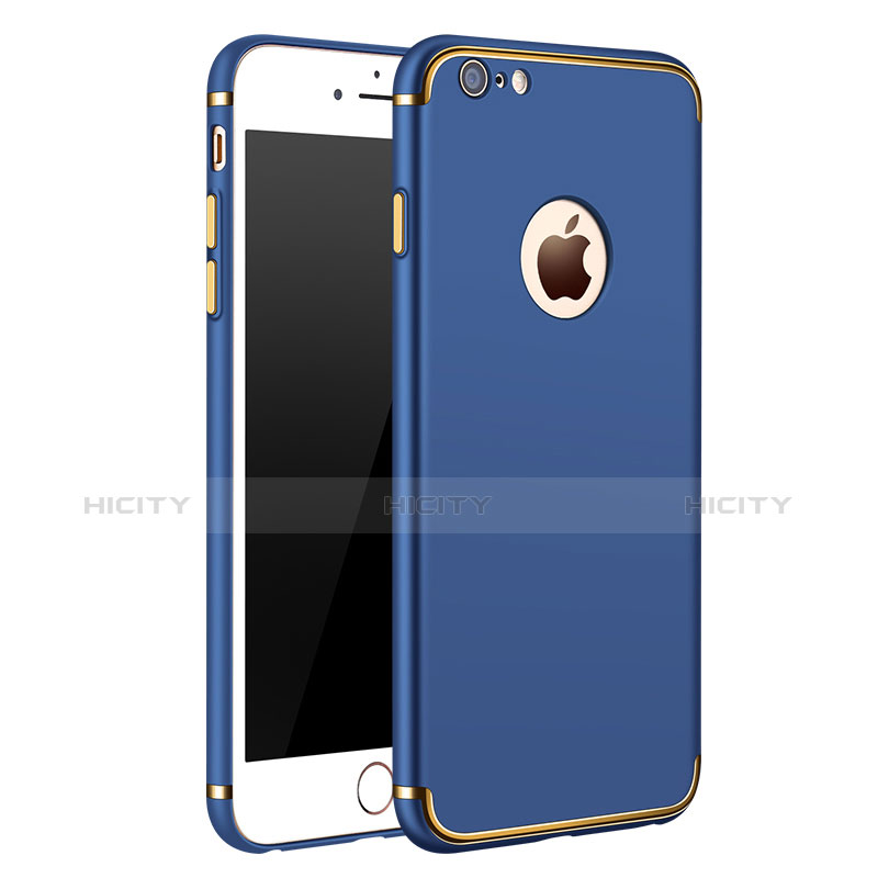 Coque Bumper Luxe Metal et Plastique pour Apple iPhone 6S Plus Bleu Plus