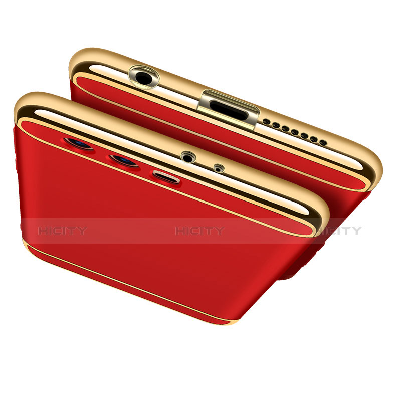 Coque Bumper Luxe Metal et Plastique pour Huawei Honor 9 Premium Rouge Plus