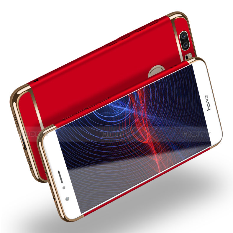 Coque Bumper Luxe Metal et Plastique pour Huawei Honor V8 Rouge Plus