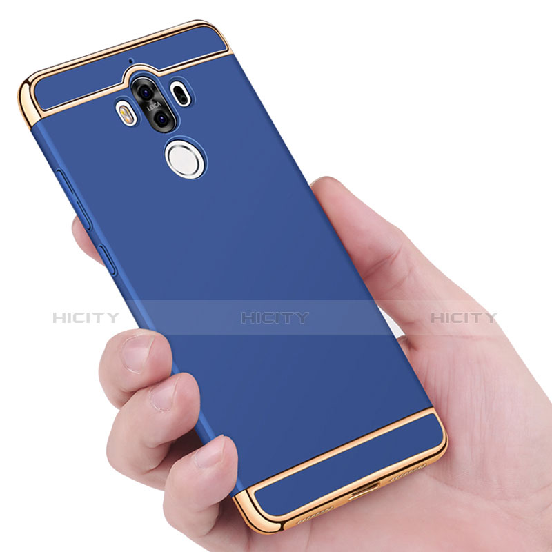 Coque Bumper Luxe Metal et Plastique pour Huawei Mate 9 Bleu Plus