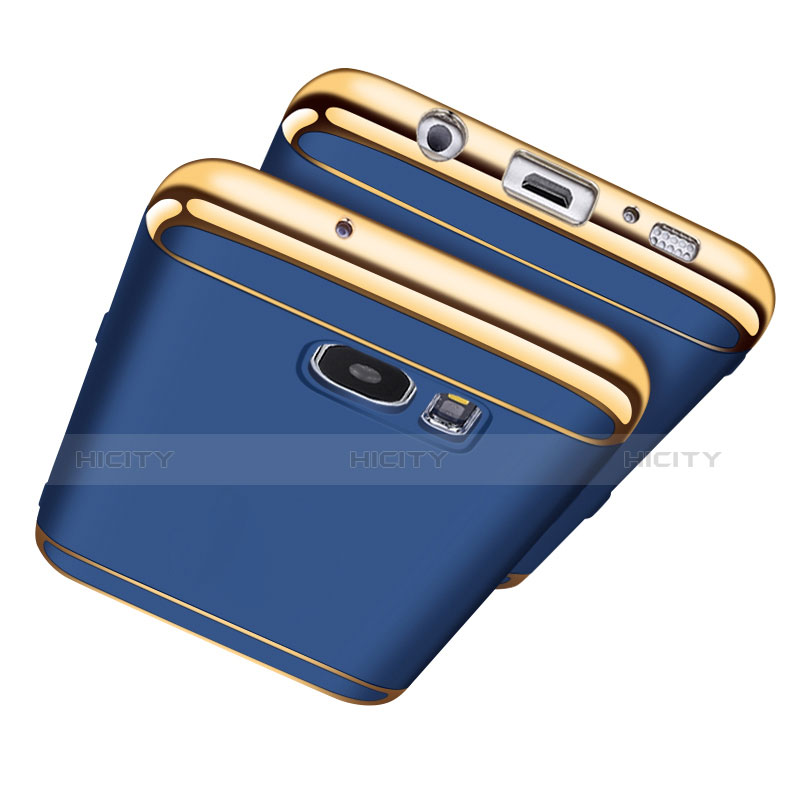 Coque Bumper Luxe Metal et Plastique pour Samsung Galaxy S7 Edge G935F Bleu Plus