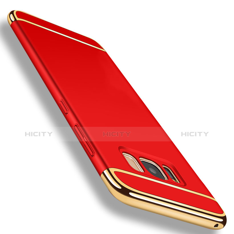 Coque Bumper Luxe Metal et Plastique pour Samsung Galaxy S8 Rouge Plus